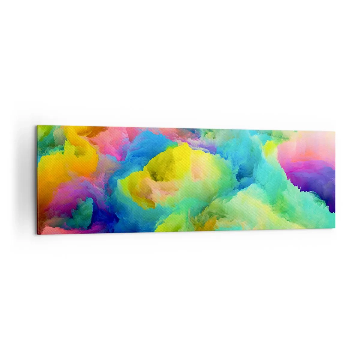 Obraz na plátně - Duhové chmýří - 160x50 cm
