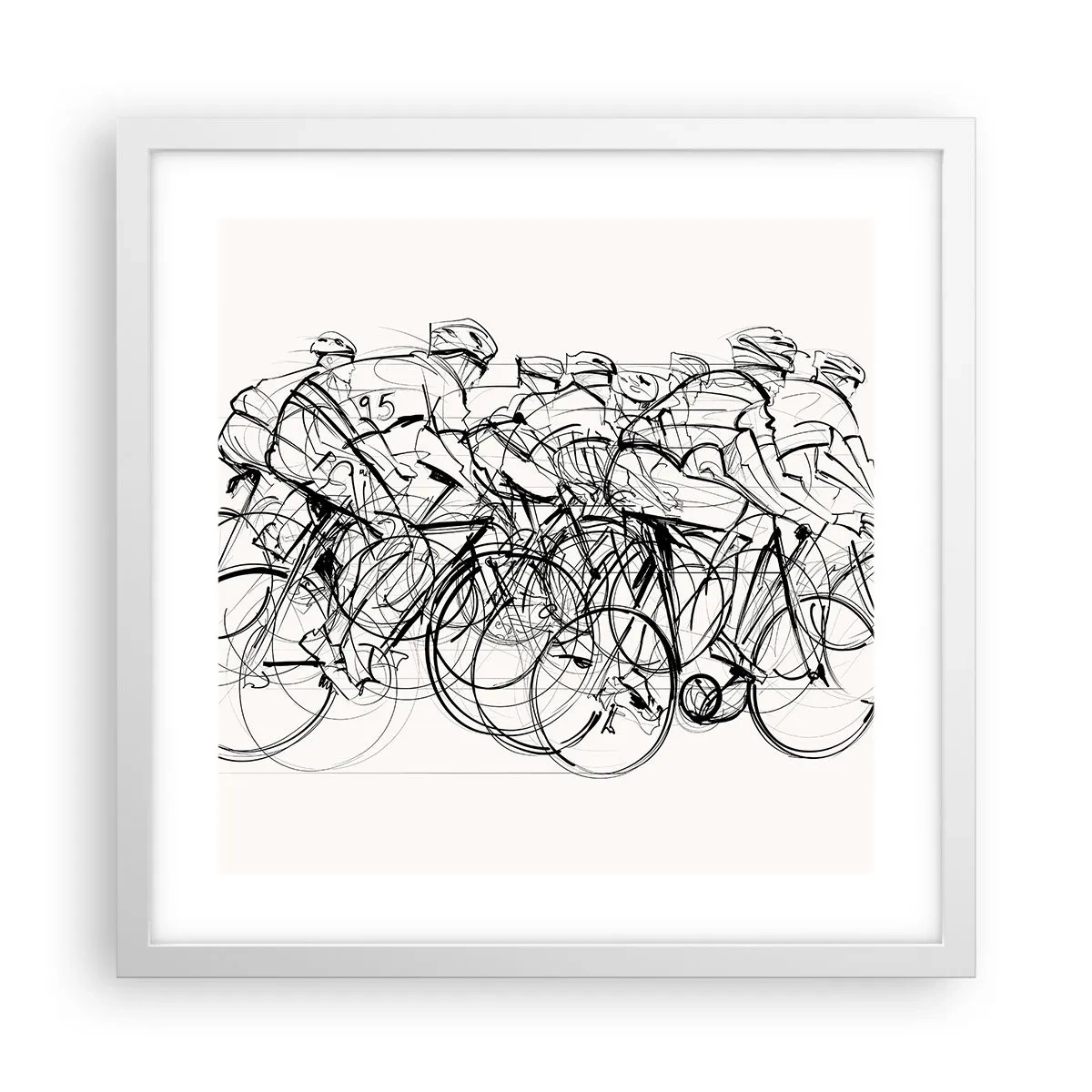 Plakát v bílém rámu - Společně v týmu - 40x40 cm