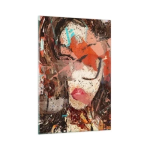 Obraz na skle - Jaká jsi skutečně nikdo neví - 80x120 cm