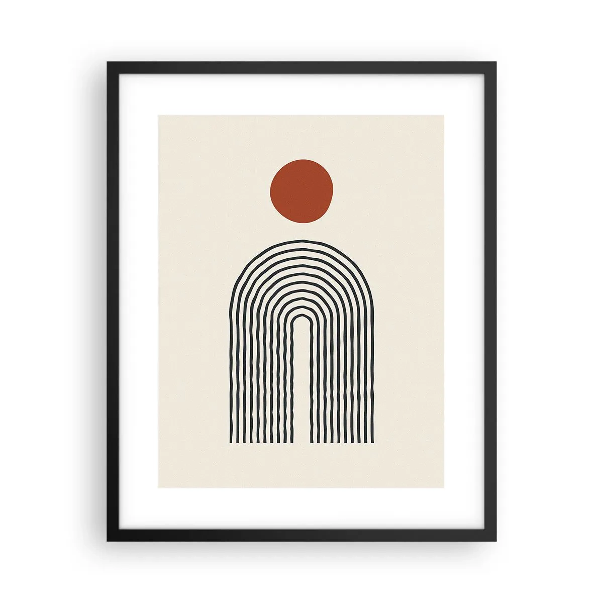 Plakát v černém rámu - Magnetismus tvarů a barev - 40x50 cm