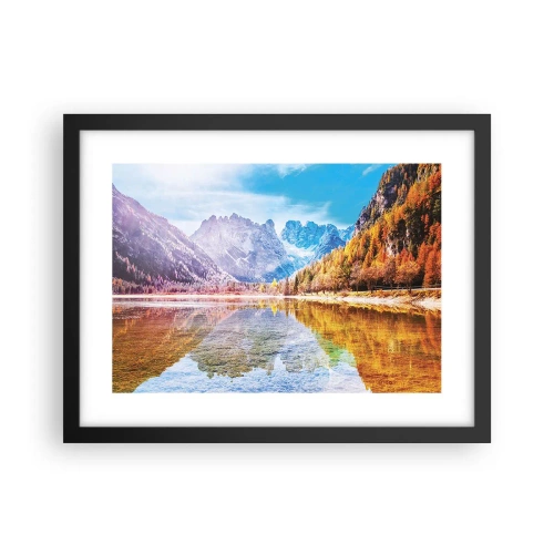 Plakát v černém rámu - A v horách už je podzim - 40x30 cm