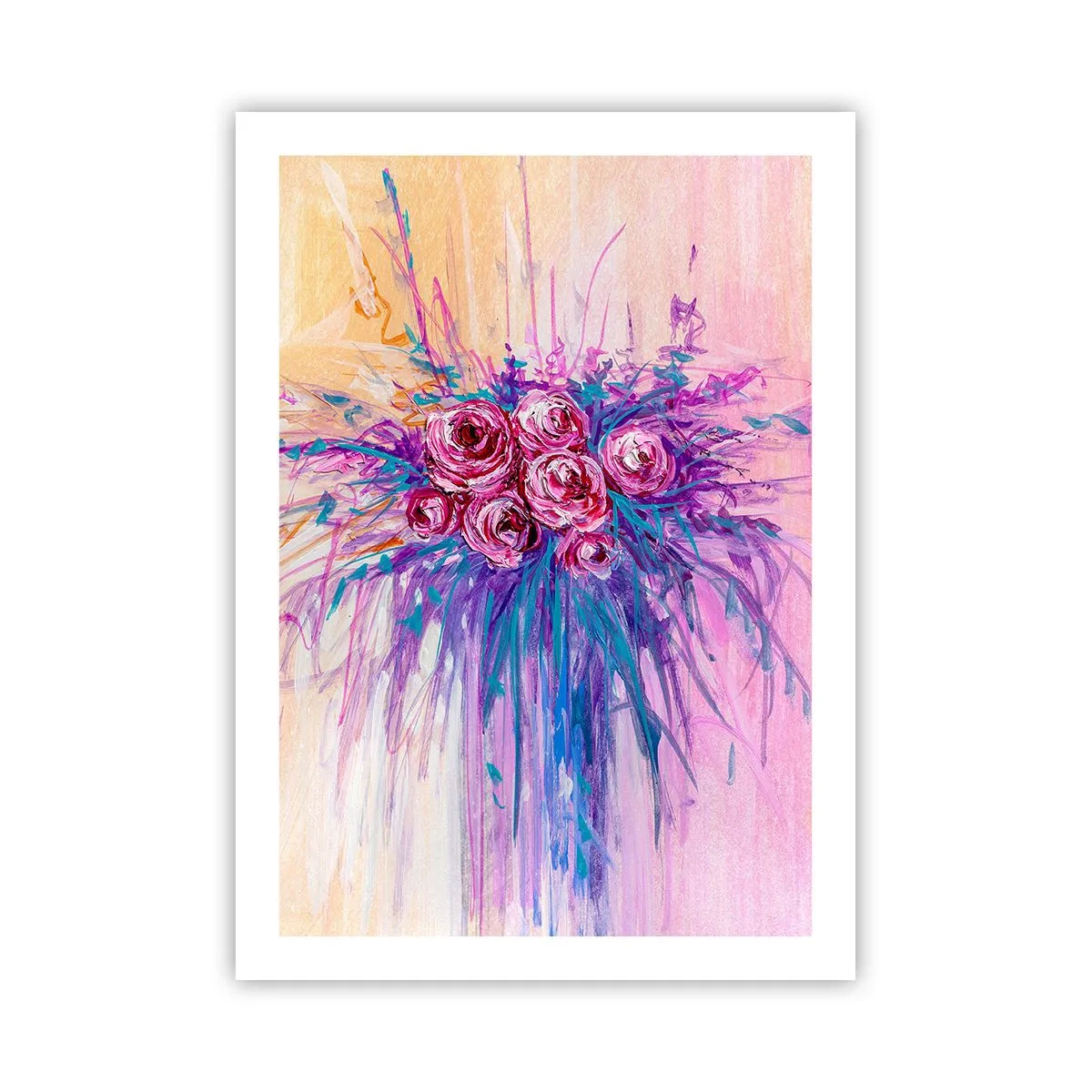 Plakát - Růžová fontána - 50x70 cm