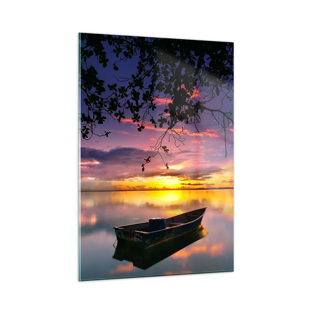 Obraz na skle - „Zdá se, že visíš uprostřed nebe…“ - 50x70 cm
