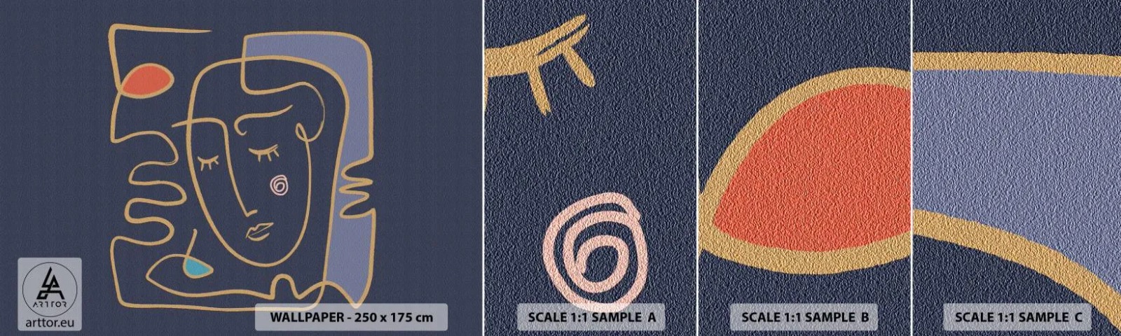 Fototapeta Vzorek Standard Eco - V zádumčivosti - Portrét, Tvář, Kus - 100x30 cm