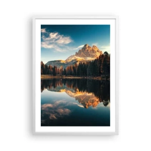 Plakát v bílém rámu - Dvojitá krajina - 50x70 cm