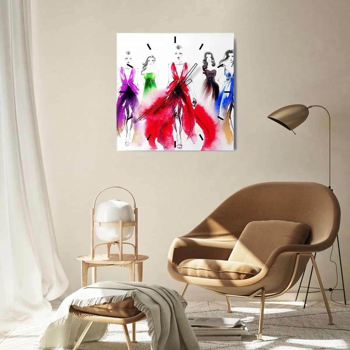 Nástěnné hodiny - Nálada na kostýmy - 40x40 cm