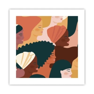 Plakát - Pouze ženskost - 40x40 cm