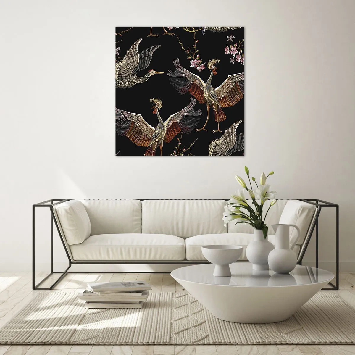 Obraz na skle - Pohádkový pták - 60x60 cm