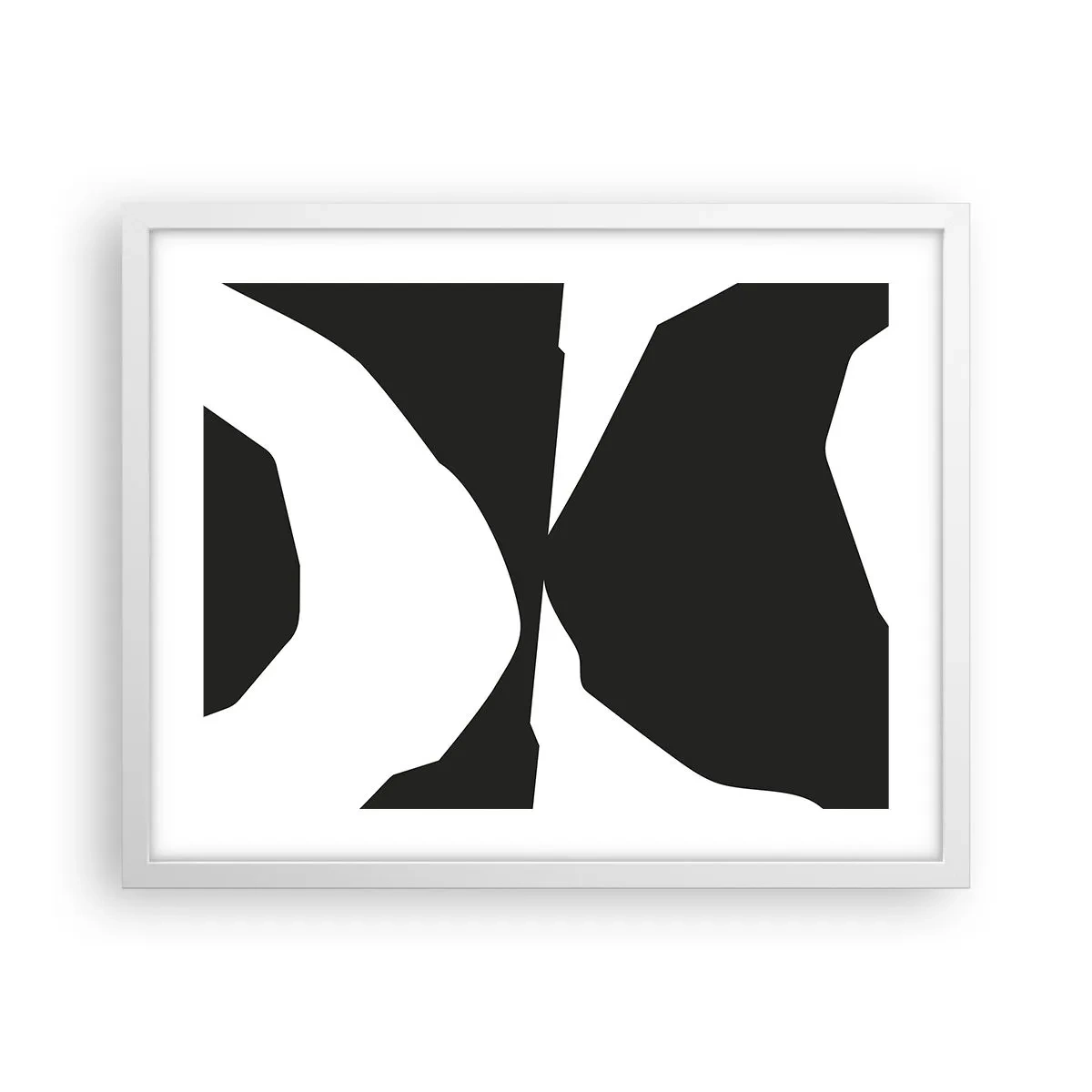 Plakát v bílém rámu - Positive-negative - 50x40 cm