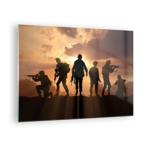 Obraz na skle - Bratři ve zbrani - 70x50cm - Brothers in arms - Moderní nástěnná dekorace do obývacího pokoje a ložnice ARTTOR