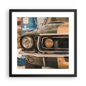 Plakát v černém rámu - Setkání s legendou - 40x40 cm