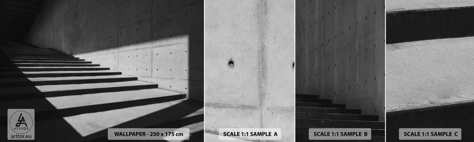 Fototapeta Vzorek Standard Eco - Syrová krása modernismu - Průmyslový, Architektura, Schody - 100x30 cm