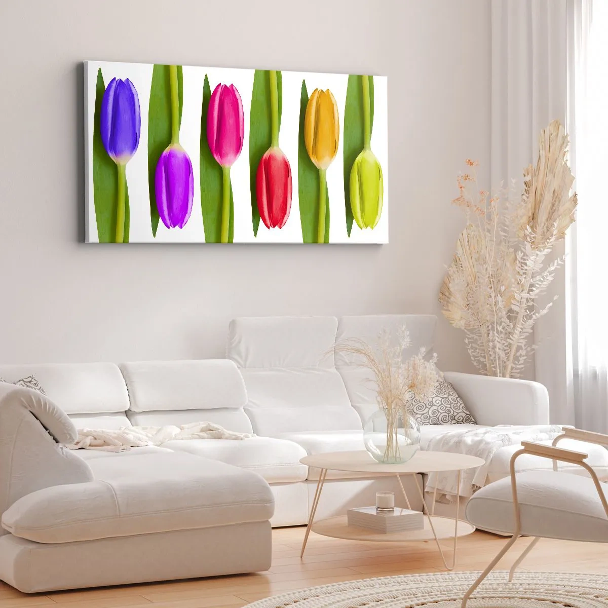 Obraz na plátně - Duhová kompozice - 160x50 cm