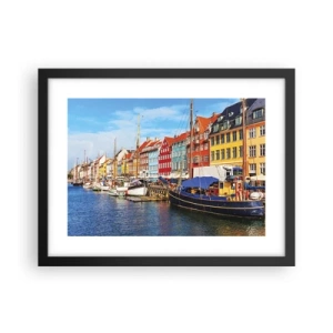 Plakát v černém rámu - Radostné nábřeží - 40x30 cm