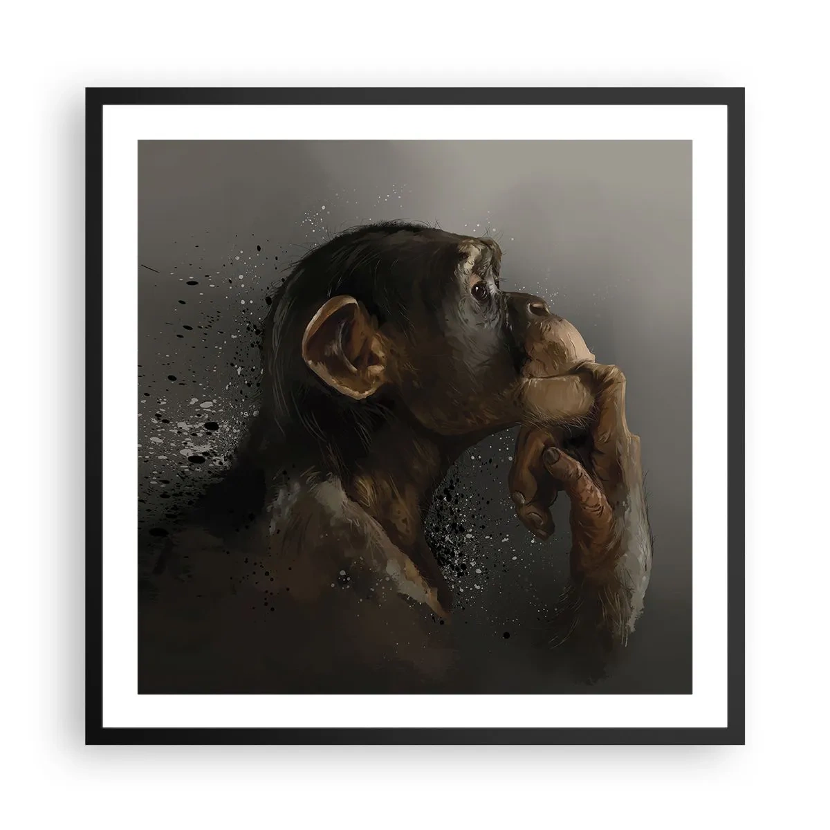 Plakát v černém rámu - Určitě myslitel - 60x60 cm