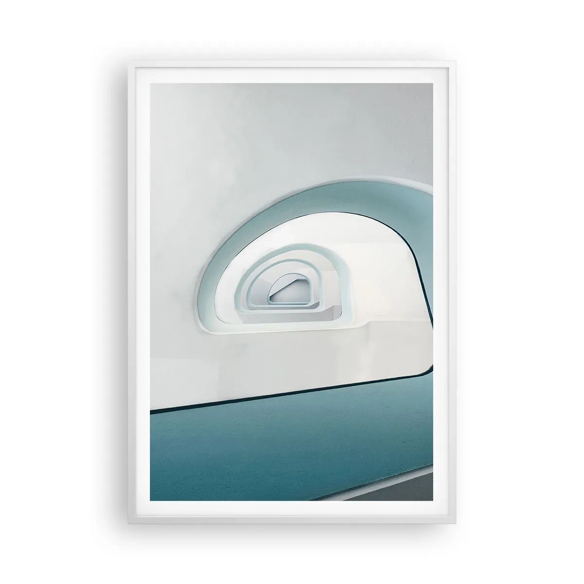 Plakát v bílém rámu - Na dno modré - 70x100 cm