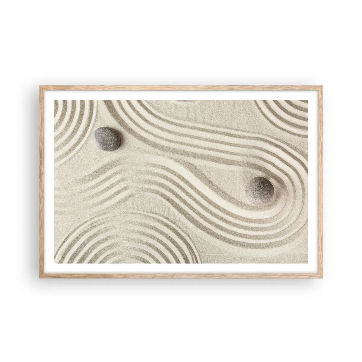 Plakát v rámu světlý dub - Dotek tepla - 91x61 cm