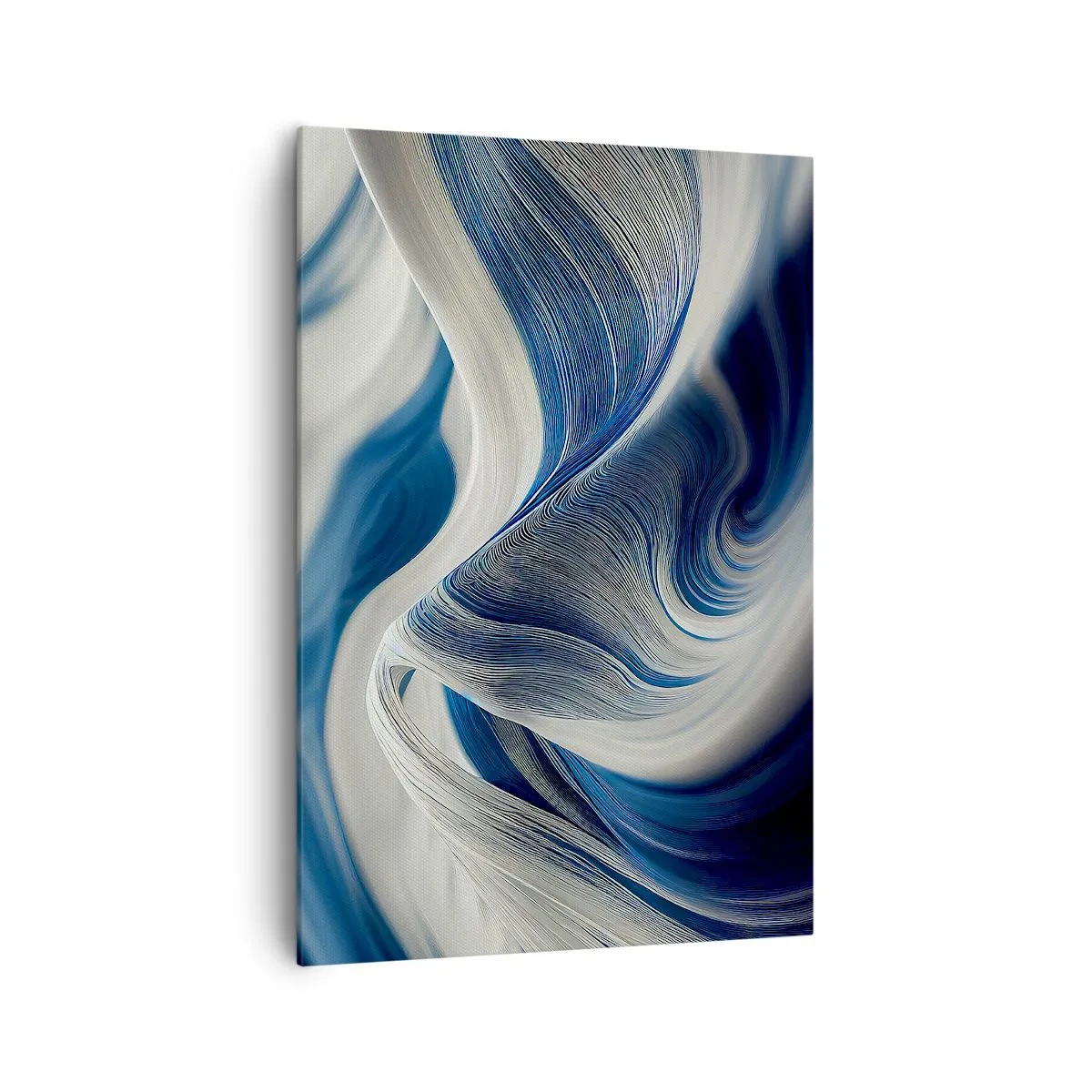 Obraz na plátně - Plynulost modré a bílé - 70x100 cm