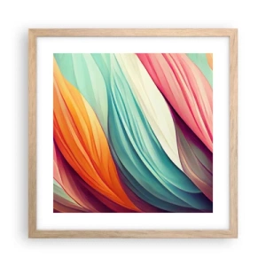 Plakát v rámu světlý dub - Duhový uzel - 40x40 cm