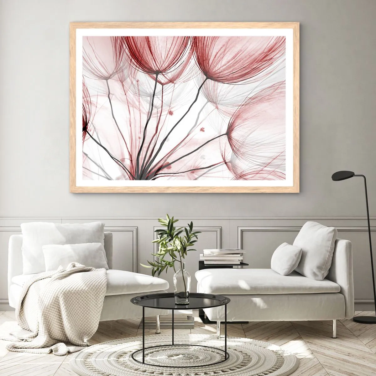 Plakát v rámu světlý dub - Před odletem - 100x70 cm