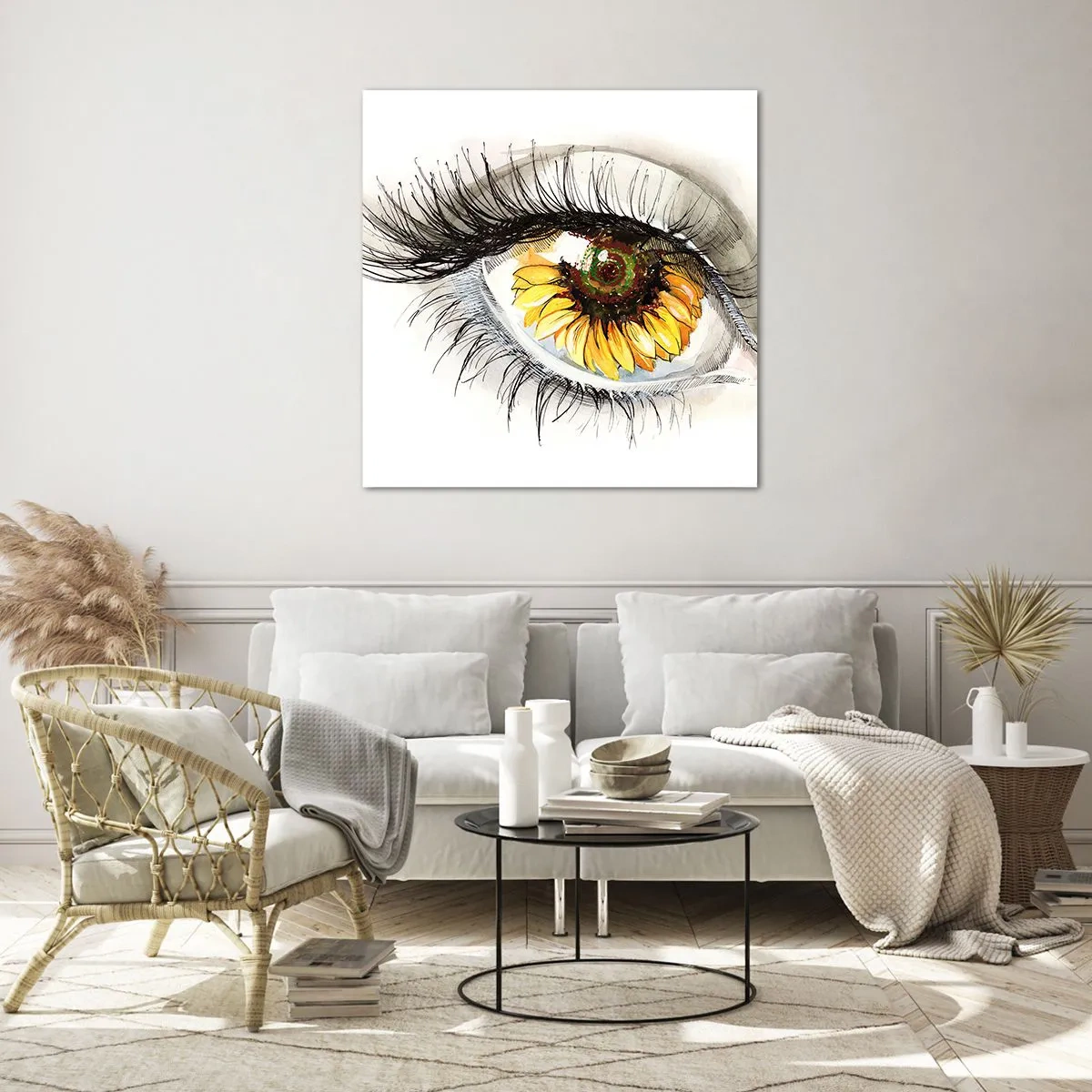 Obraz na skle - Pohled žhavý jako léto - 40x40 cm