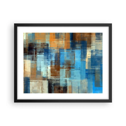 Plakát v černém rámu - Přes modrý závoj - 50x40 cm