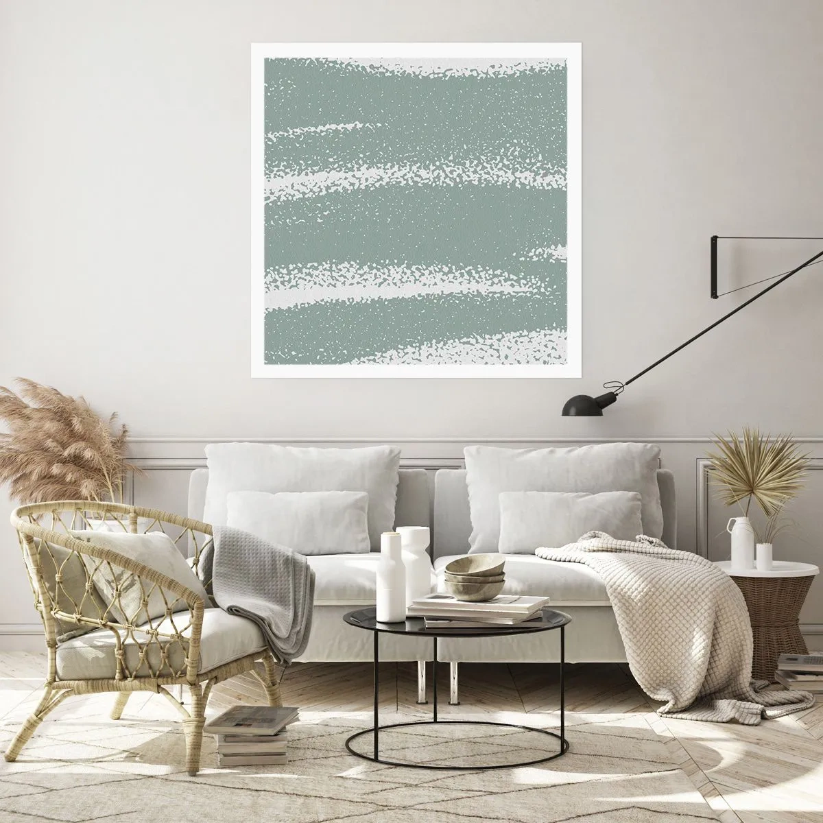 Plakát - Abstrakce v zimním stylu - 60x60 cm