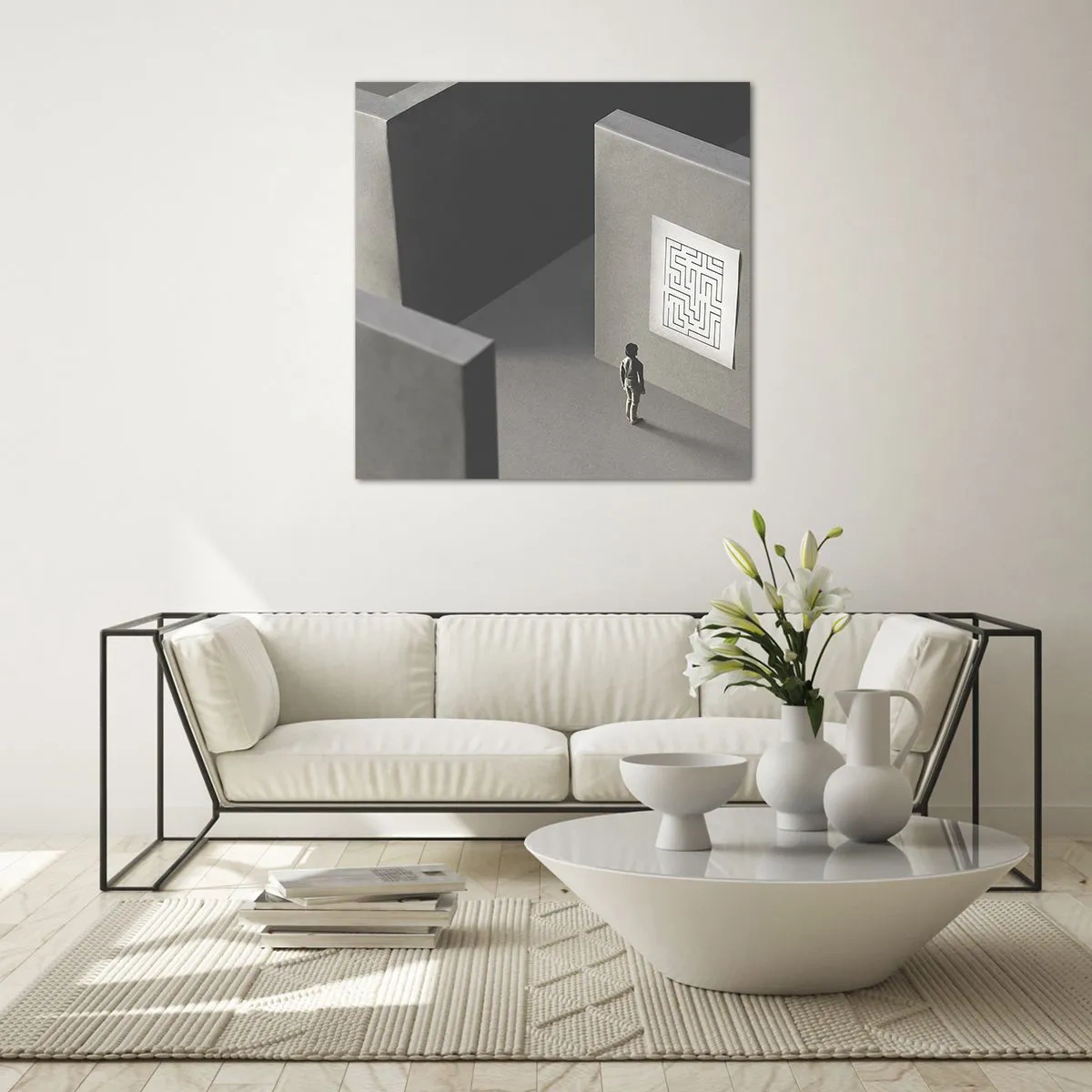 Obraz na skle - Kde to ale jsem? - 60x60 cm