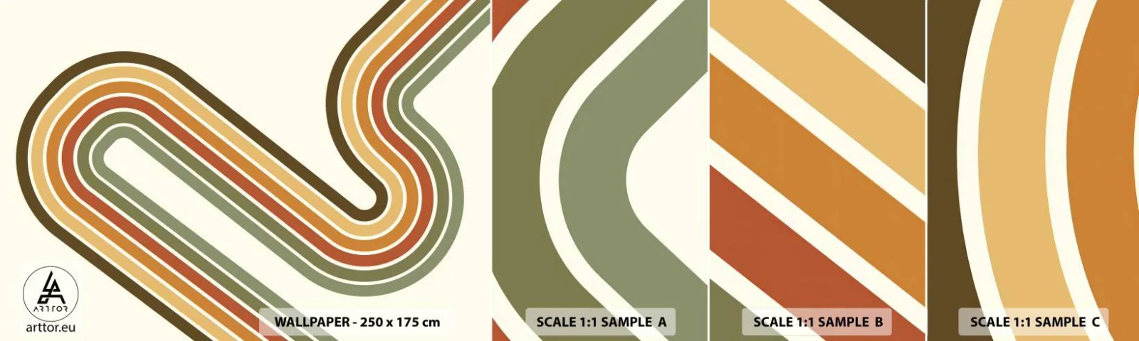 Vzor Fototapety Samolepicí Deluxe Sticker - Kličkování do cíle - Abstrakce, Kus, Moderní vzor - 100x30 cm