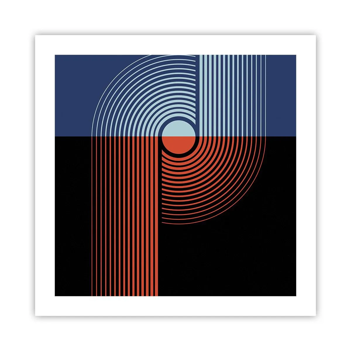 Plakát - V geometrickém objetí - 50x50 cm