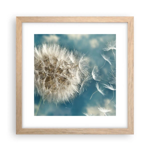 Plakát v rámu světlý dub - Dech anděla - 30x30 cm