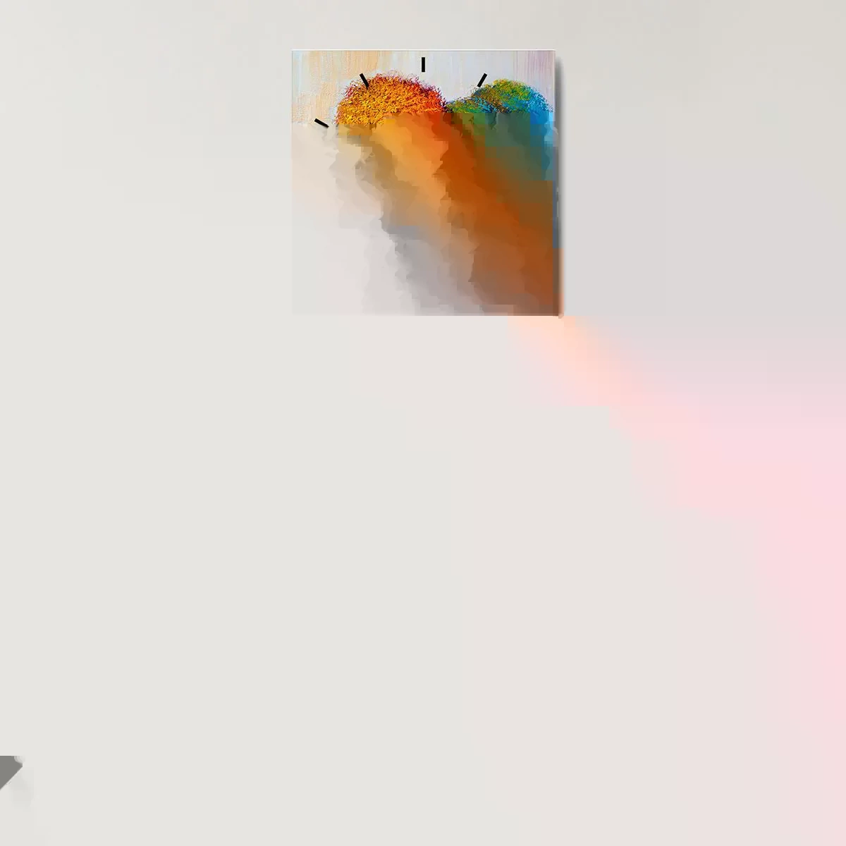 Nástěnné hodiny - Trs zářivých barev - 40x40 cm