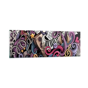 Obraz na skle - Komplikovaná melodie - 90x30 cm