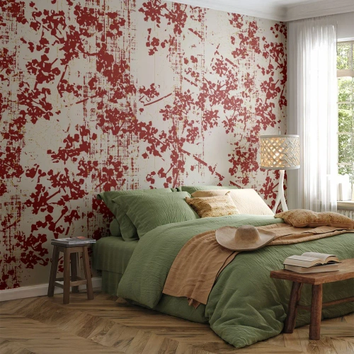 Fototapeta Premium Sand - Staré kaliko - Letitý, Vzor, Květiny - 500x350 cm