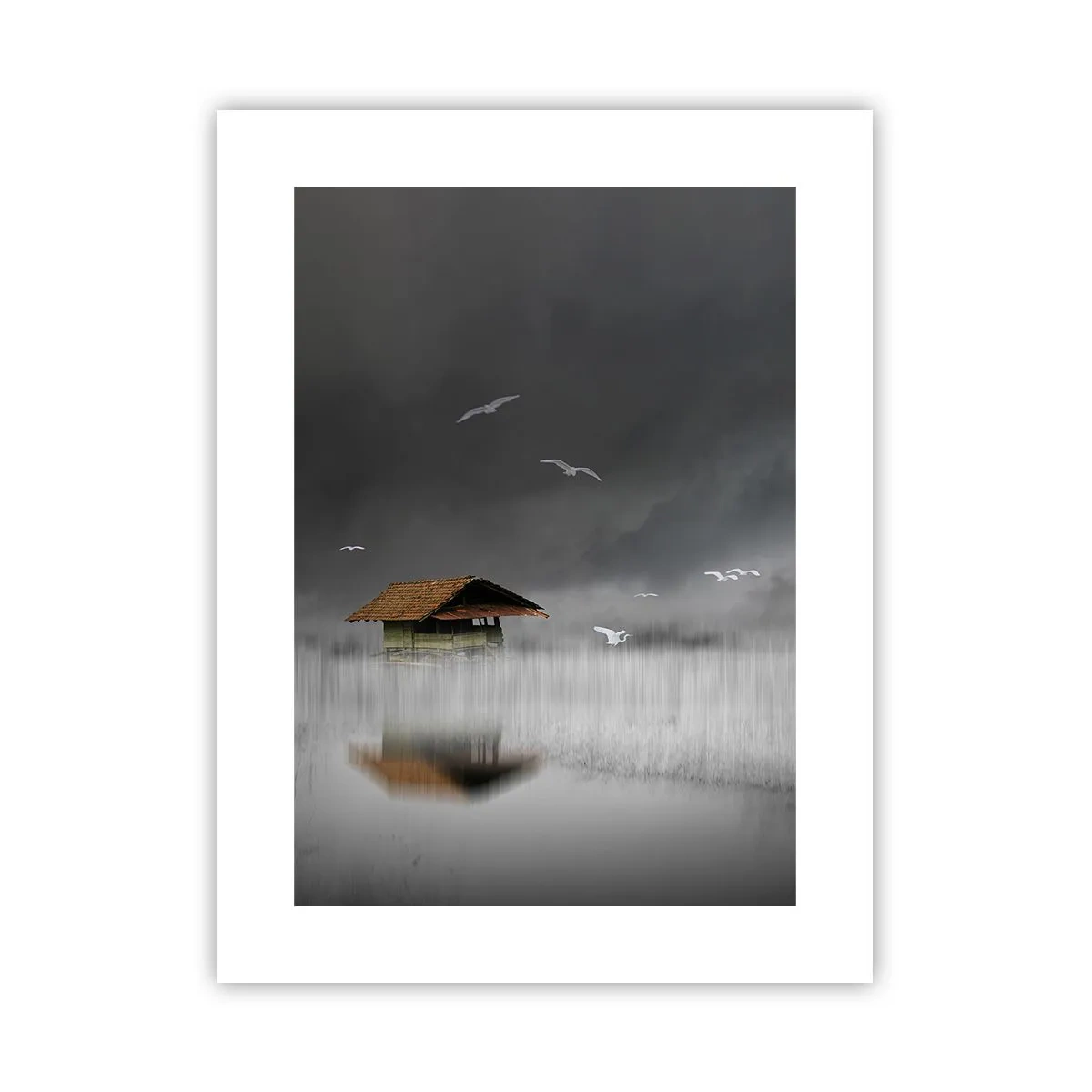 Plakát - Úkryt před deštěm - 30x40 cm