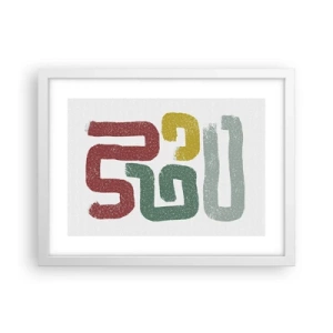 Plakát v bílém rámu - V neznámém jazyce - 40x30 cm