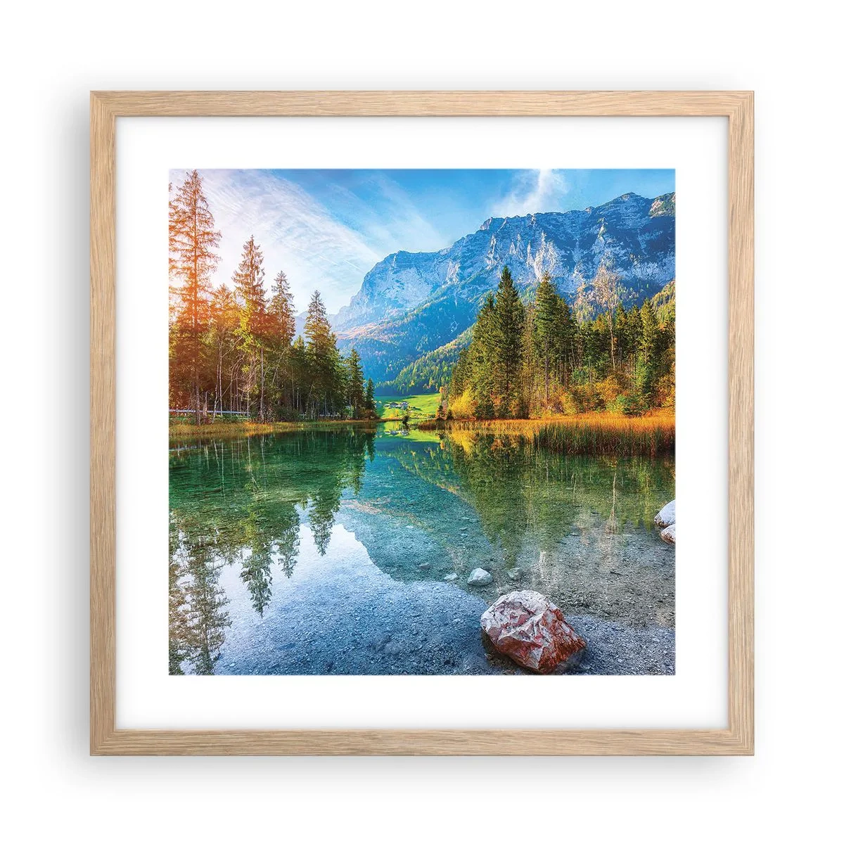Plakát v rámu světlý dub - Něžnost podzimu - 40x40 cm