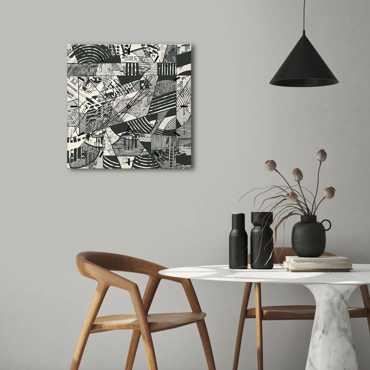 Nástěnné hodiny - Dynamika současnosti - 40x40 cm