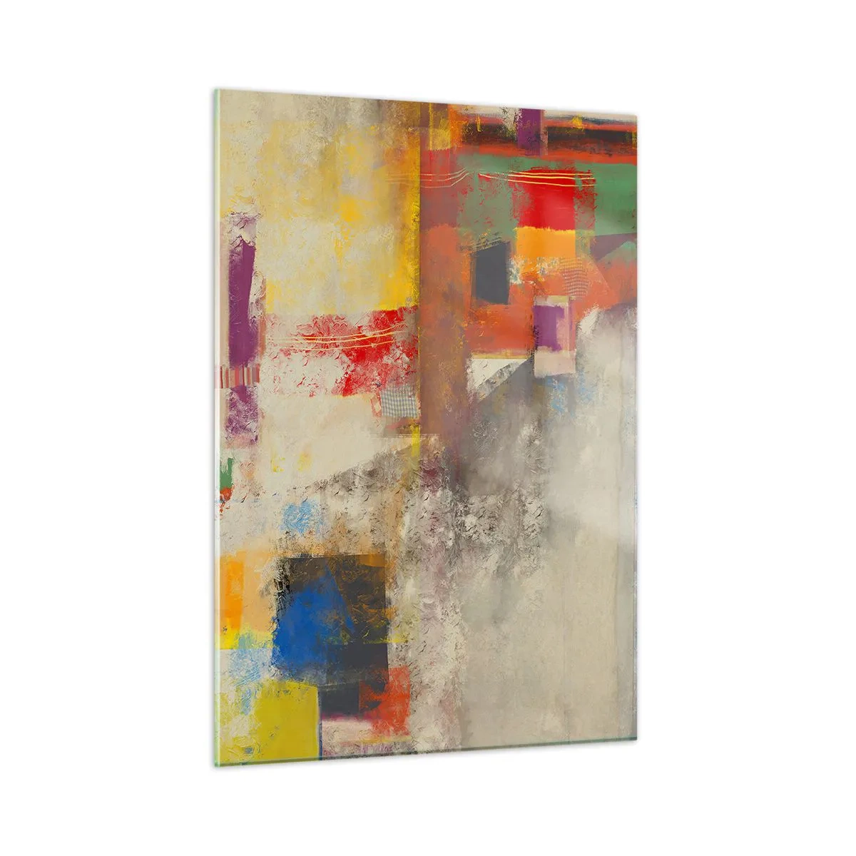 Obraz na skle - Geometrie barev - 50x70 cm