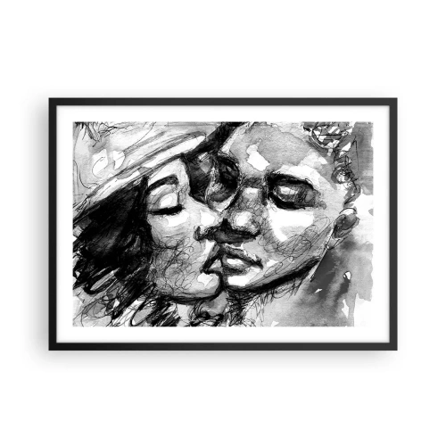 Plakát v černém rámu - Něžný okamžik - 70x50 cm