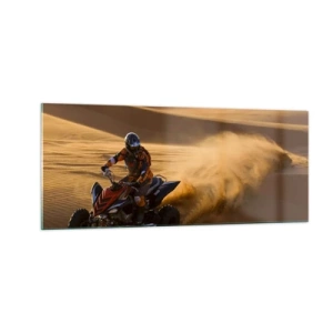 Obraz na skle - Na vlnách písku - 100x40 cm