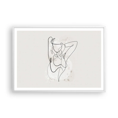 Plakát v bílém rámu - Umění svádění - 100x70 cm