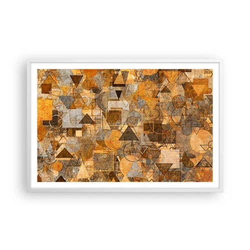 Plakát v bílém rámu - Svět zachycený v podobě - 91x61 cm