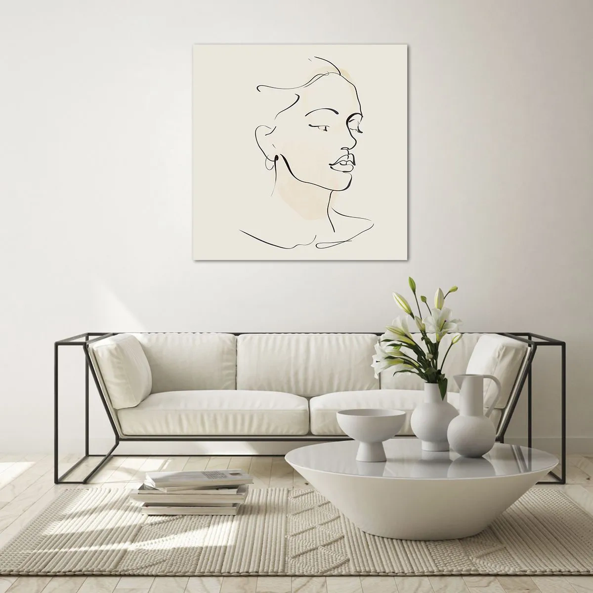 Obraz na skle - Výrazným tahem - 70x70 cm