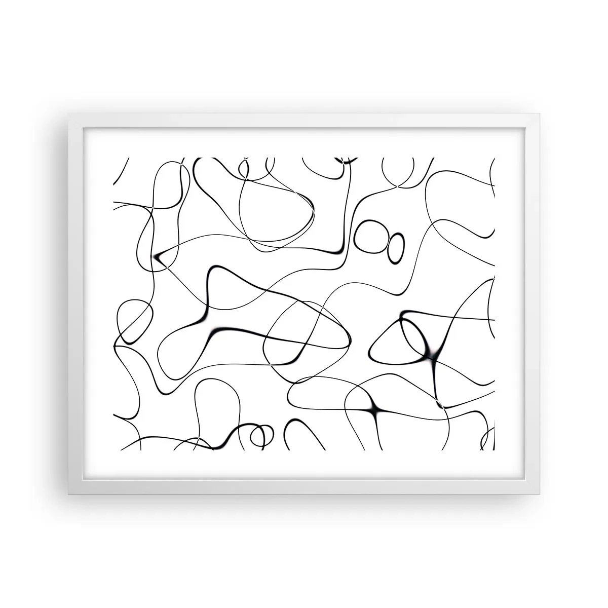 Plakát v bílém rámu - Cesty života, zákruty osudu - 50x40 cm