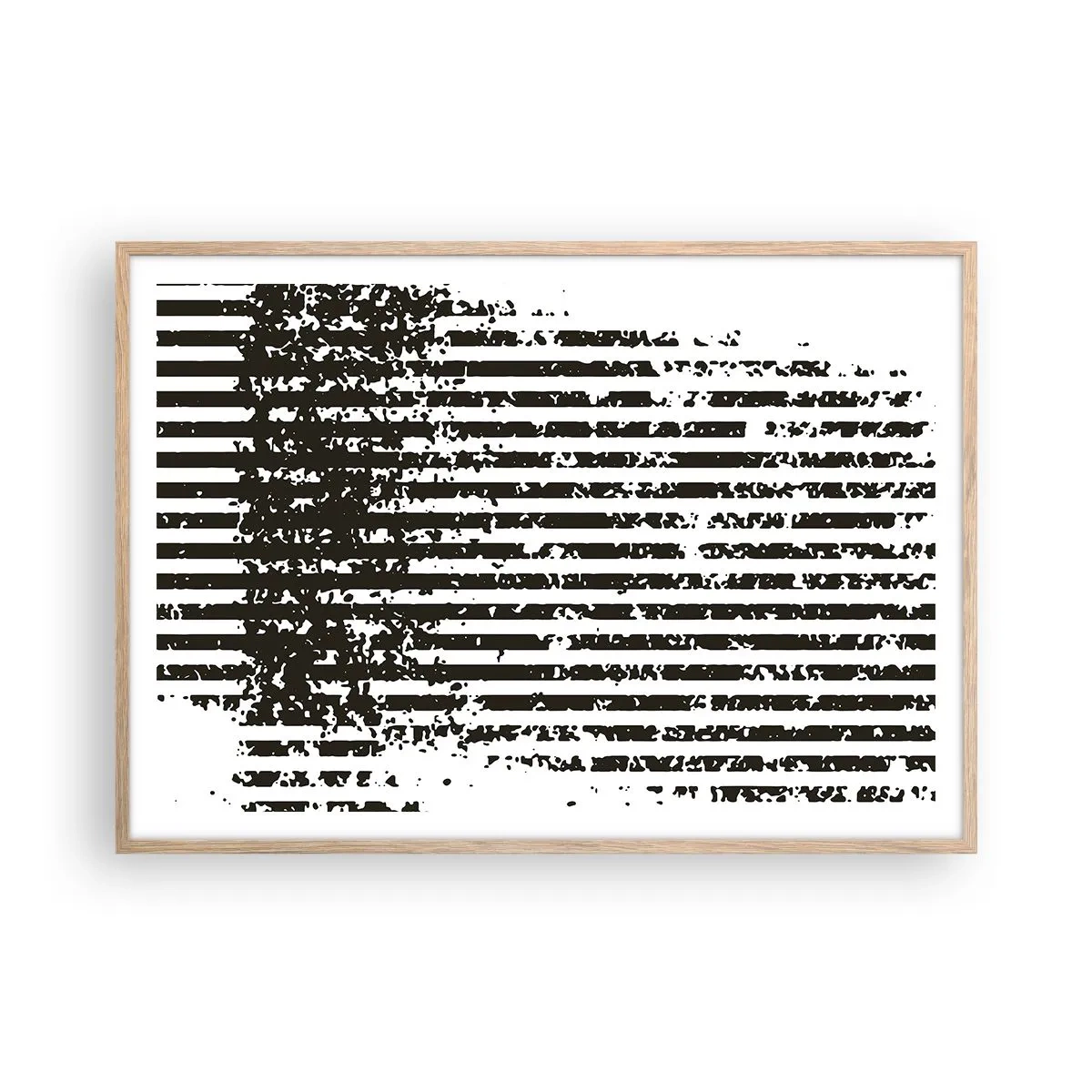 Plakát v rámu světlý dub - Rytmus a šum - 100x70 cm