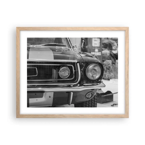 Plakát v rámu světlý dub - Divoká jízda - 50x40 cm