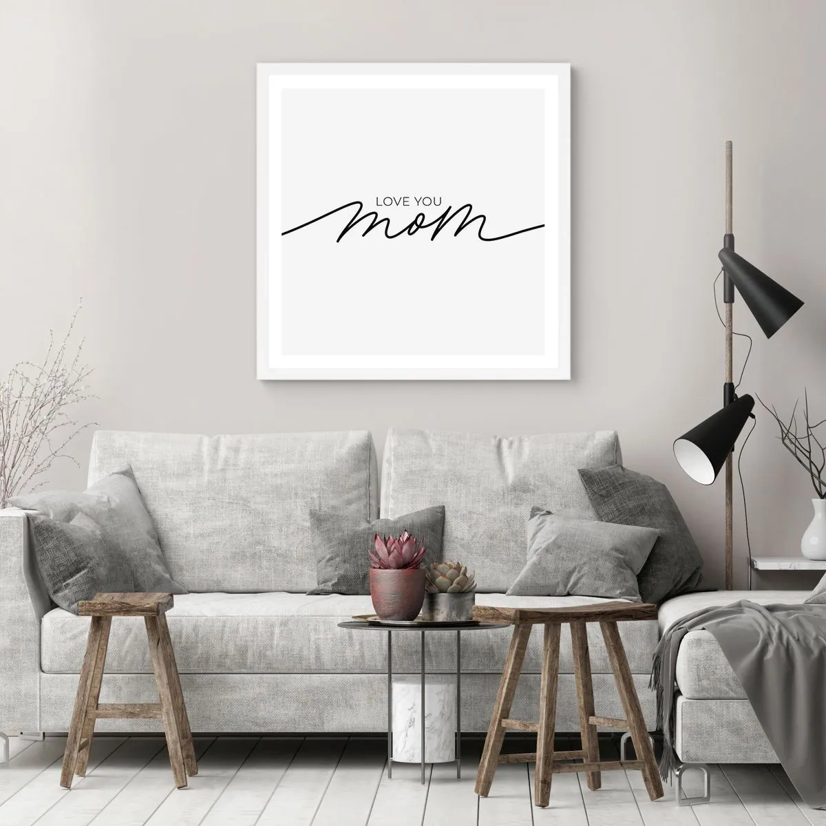 Plakát v bílém rámu - Velké emoce - 30x30 cm