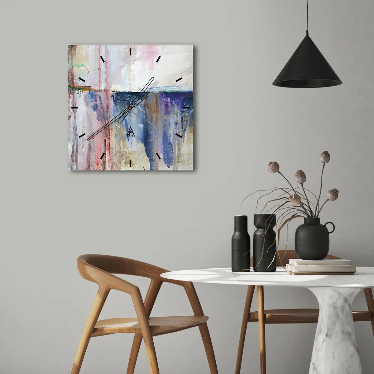 Nástěnné hodiny - Barevné dojmy a asociace - 30x30 cm
