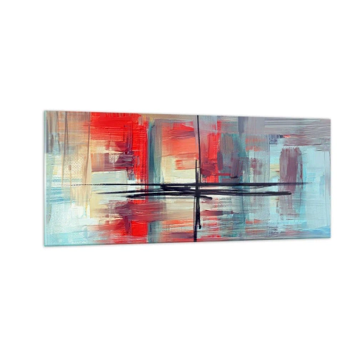Obraz na skle - Krajina v neznámé dimenzi - 100x40 cm